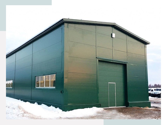 Двускатные ангары в Старой Руссе