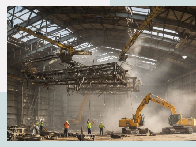 Демонтаж ангаров в Старой Руссе от 611 руб. за м²